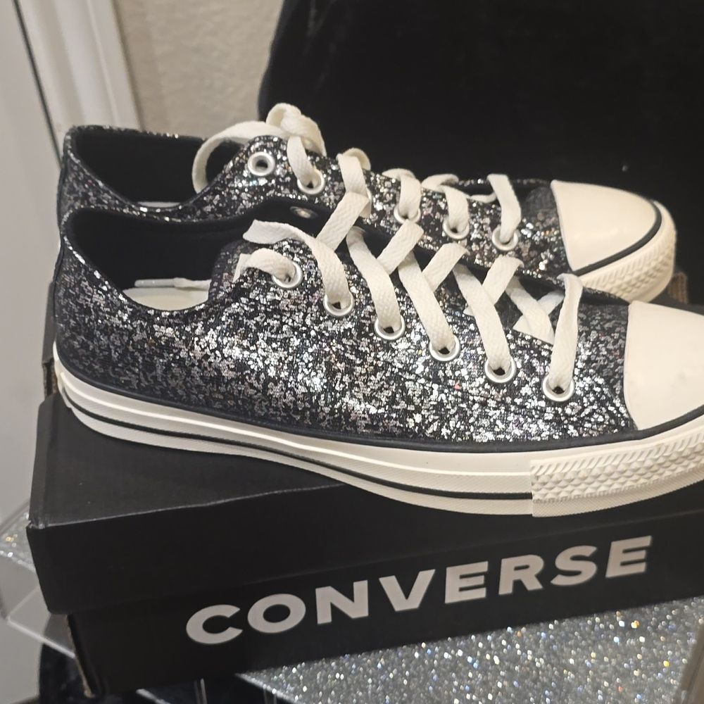Converse Chuck Taylor All Star Low Top- Black/Multi - Picture 10 of 11